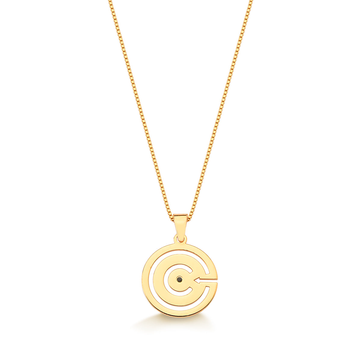 TSMITH Fênix Foco Colar | Prata 925 Banhada a Ouro