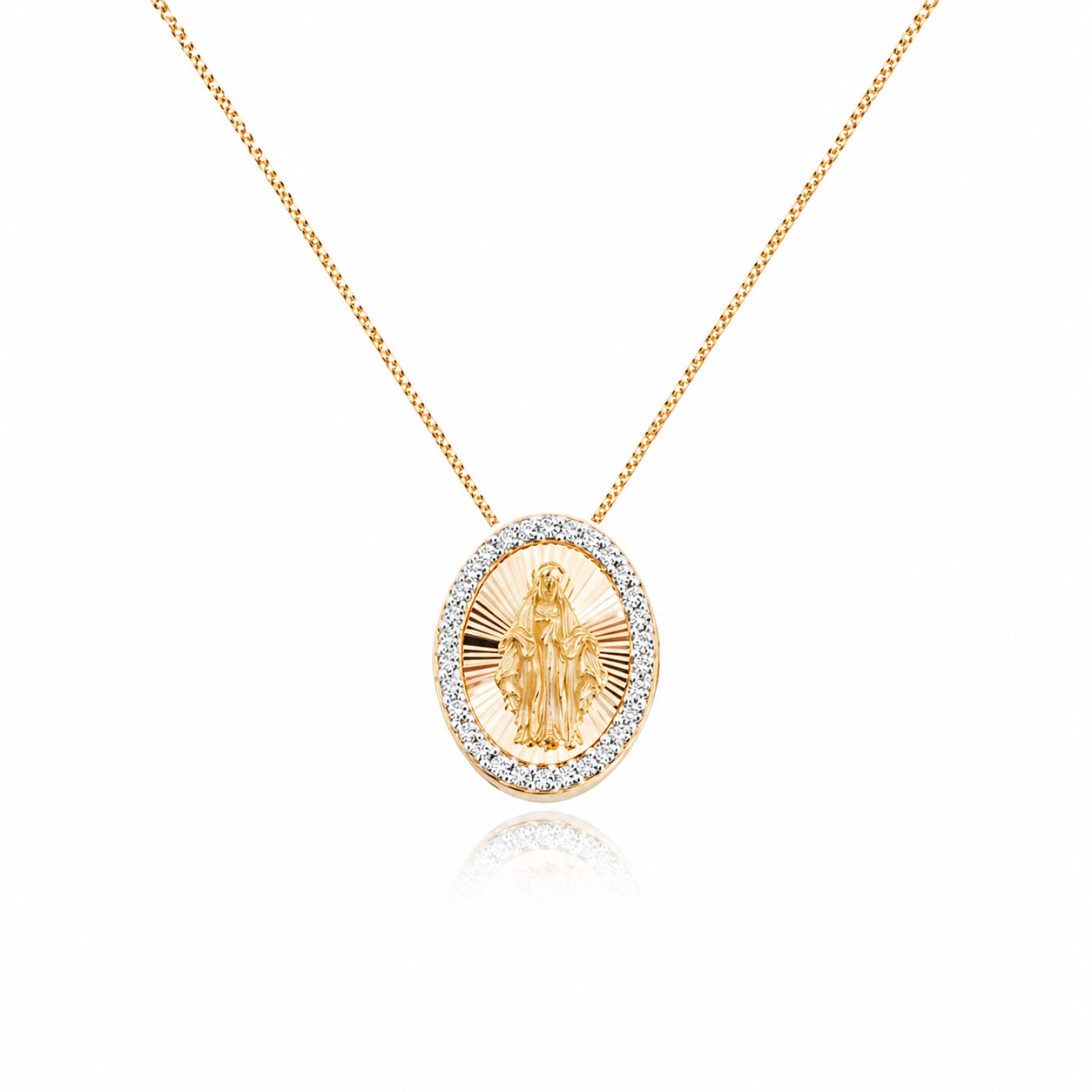TSMITH Religiosa N. Senhora das Graças Colar | Ouro Amarelo 18k