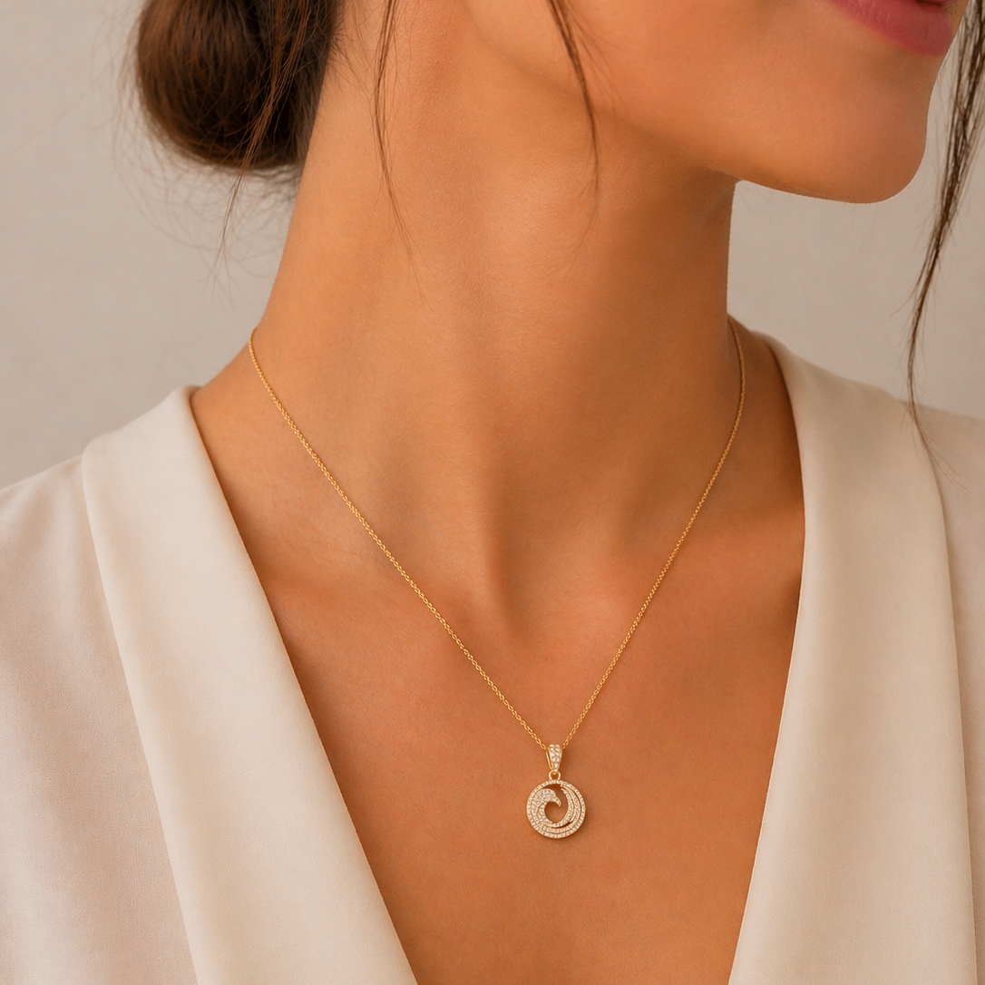TSMITH Fênix Colar 106 Diamantes | Ouro Amarelo 18k