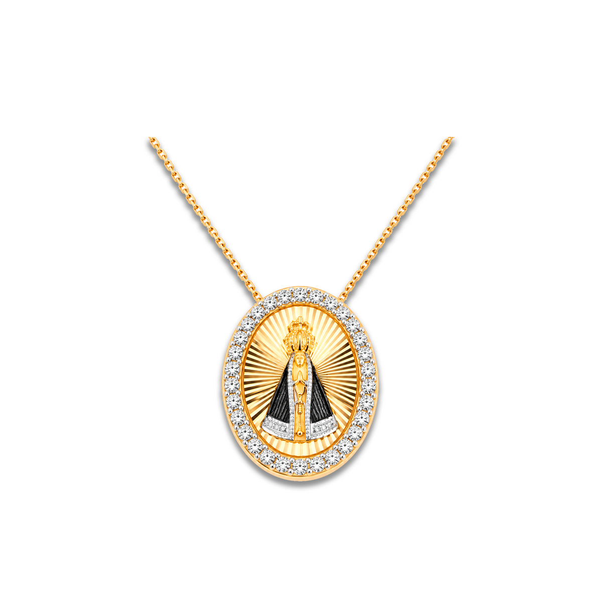 TSMITH Gargantilha Nossa Senhora Aparecida Diamond | Ouro Amarelo 18k