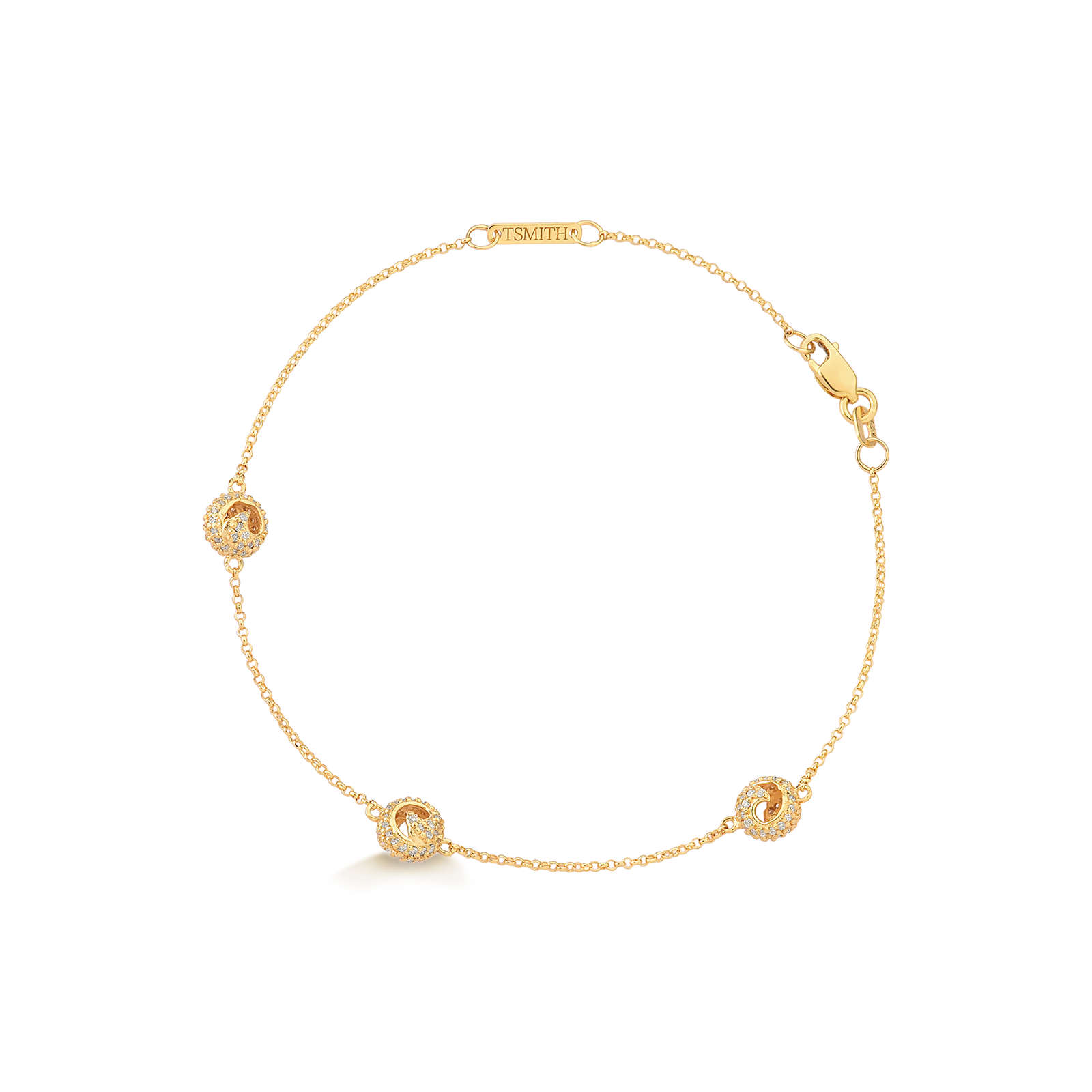 TSMITH Fênix Pulseira Mini 150 Diamantes | Ouro Amarelo 18k
