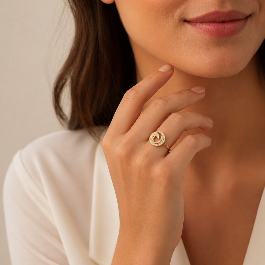 TSMITH Fênix Anel 102 Diamantes | Ouro Amarelo 18k