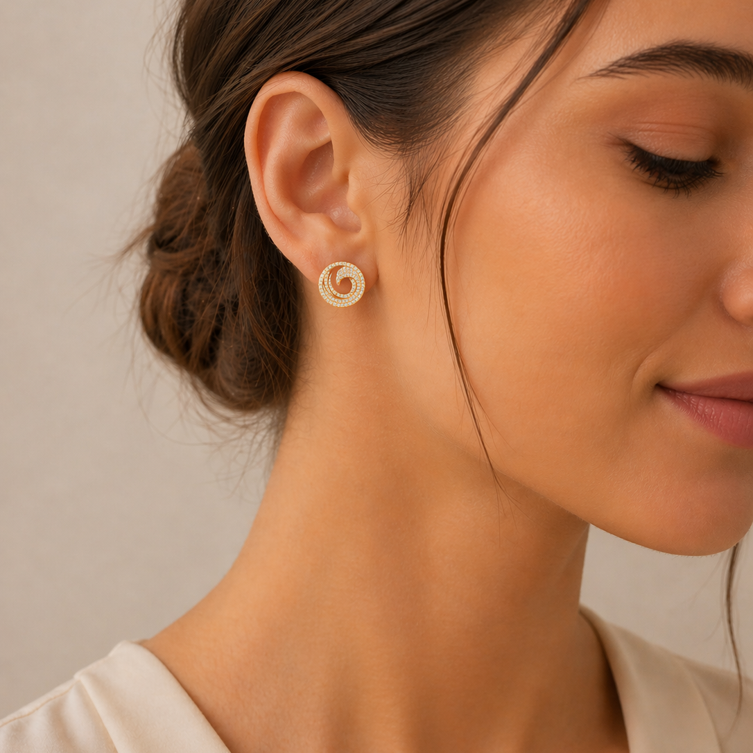 TSMITH Fênix Brinco 134 Diamantes | Ouro Amarelo 18k
