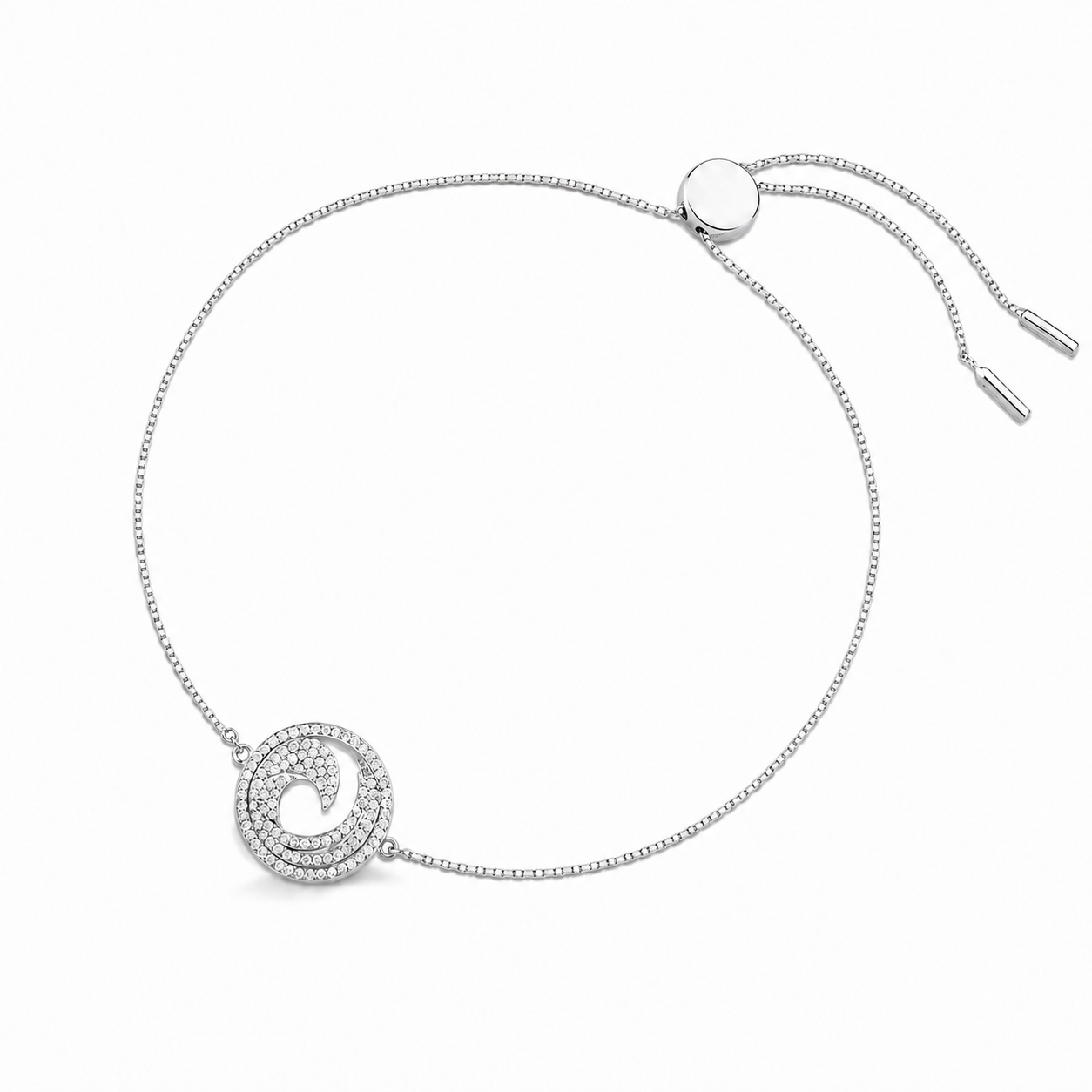 TSMITH Fênix Pulseira Gravata 102 Diamantes | Ouro Branco 18k