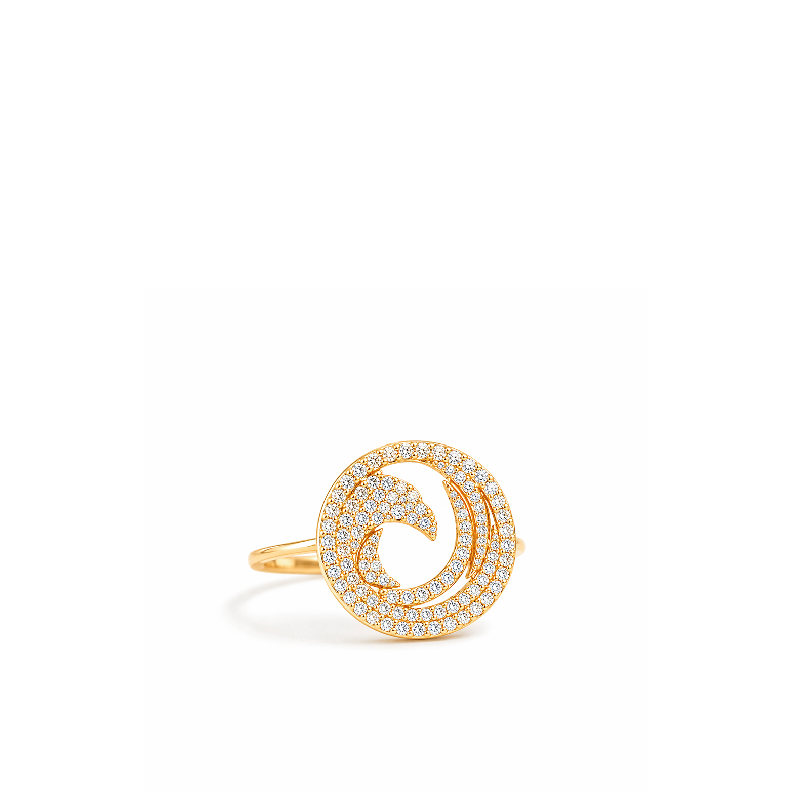 TSMITH Fênix Anel 102 Diamantes | Ouro Amarelo 18k