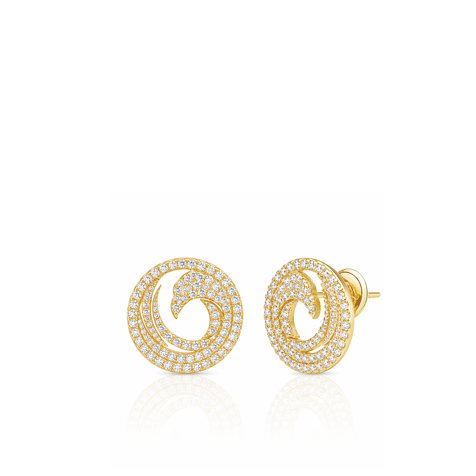 TSMITH Fênix Brinco 134 Diamantes | Ouro Amarelo 18k