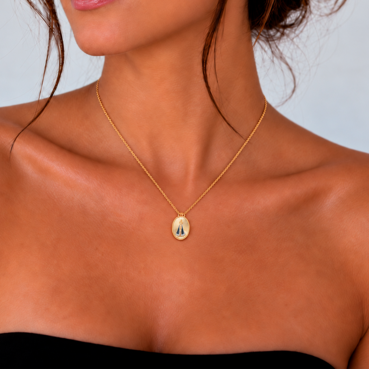 TSMITH Gargantilha Nossa Senhora Aparecida | Ouro Amarelo 18k
