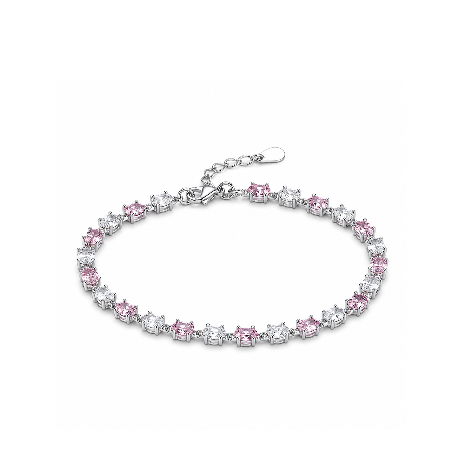 TSMITH Pulseira Pink Zircônias | Prata 925